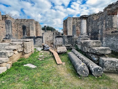 Taller del escultor Fidias en las ruinas de Olimpia (Grecia).
