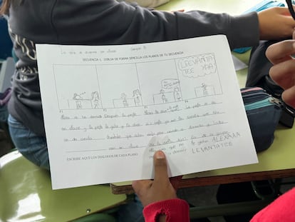 Uno de los 'storyboards' desarrollados por alumnos de 6º de Primaria del CEIP Antonio de Nebrija, en Madrid.