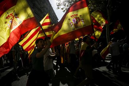 Ambient durant la manifestació a Barcelona.