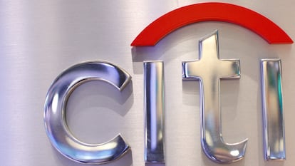 El logo de Citigroup, en una imagen de archivo tomada en el parqué de la Bolsa de Nueva York.
