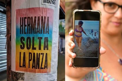 Imágenes de la campaña 'Hermana soltá la panza'.