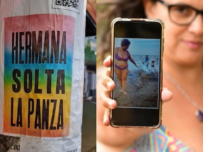Imágenes de la campaña 'Hermana soltá la panza'.