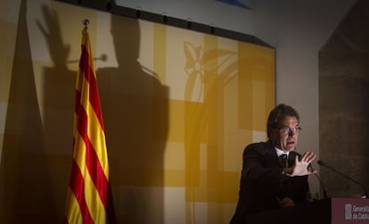 Artur Mas, en el Palau de la Generalitat.