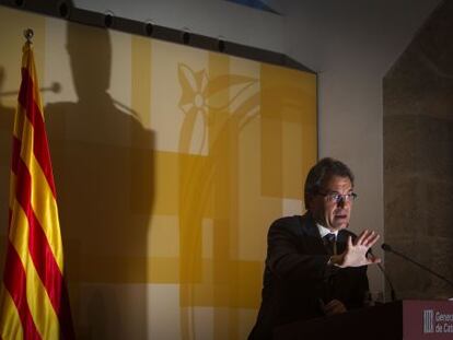 Artur Mas, en el Palau de la Generalitat.