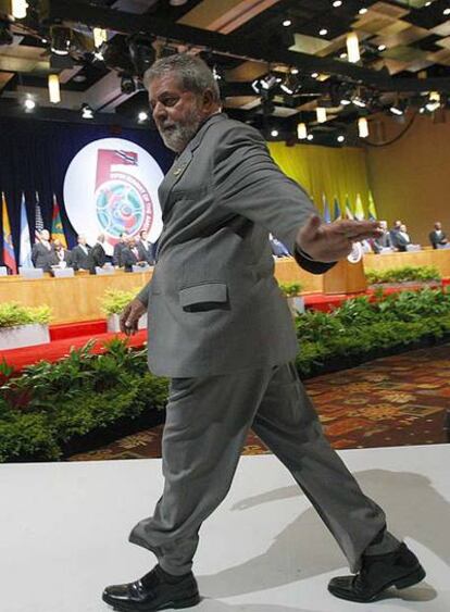 El presidente de Brasil, Lula da Silva, en la apertura de la cumbre.