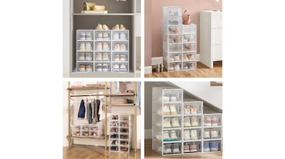 cajas para zapatos apilables más vendidas de amazon