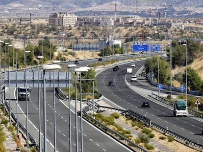 La radial 3, a su paso por Vic&aacute;lvaro, Madrid. 