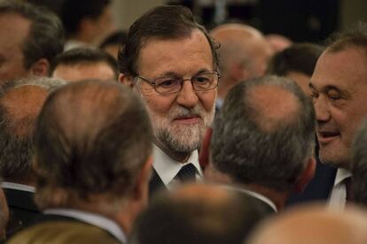 Spanish PM Mariano Rajoy in Montevideo on Tuesday.