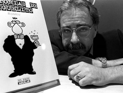 Carlos Romeu, autor del cómic 'Historias de Miguelito', en octubre de 1997.