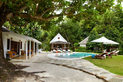 Piscina de la casa de Ian Fleming cerca de la localidad de Ocho Ríos, al norte de Jamaica.