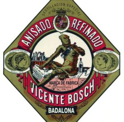 Etiqueta d'Anís del Mono.