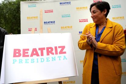 La candidata presidencial Beatriz Sánchez.
