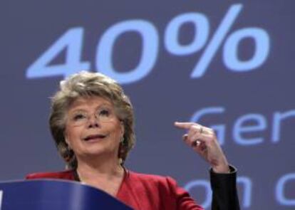 La vicepresidenta y comisaria europea de Justicia, Viviane Reding. EFE/Archivo