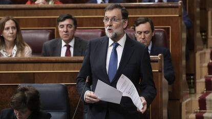 Mariano Rajoy, este mi&eacute;rcoles en el Congreso.