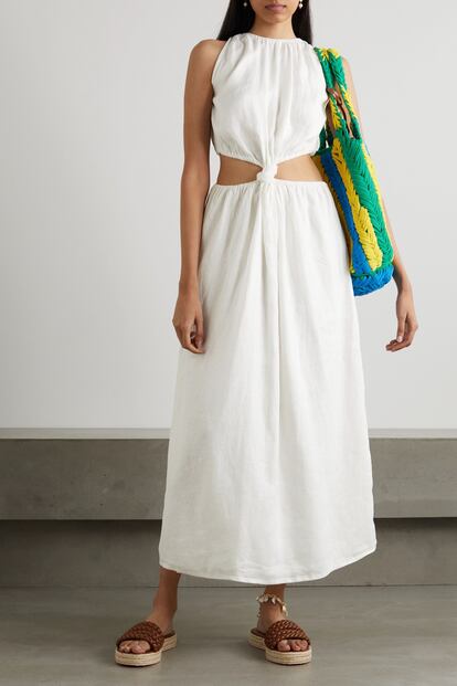 Confeccionado por artesanos de Bali y de manera sostenible, este vestido de Faithfull The Brand durará en tu armario muchas temporadas gracias a su sencillo minimalista.

339€