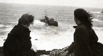 Naufragio de la corbeta 'HMS Freesiade' de la Armada inglesa frente a la costa ferrolana en 1947.