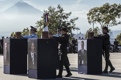 El homenaje a Martha Érika Alonso y Rafael Moreno Valle el 25 de diciembre de 2018 en la ciudad de Puebla.