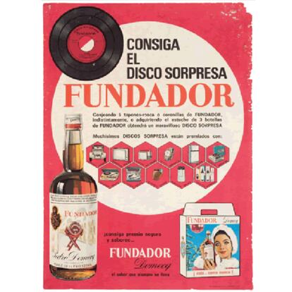 Fundador: El brandy de Domecq se promocionaba con la opción de conseguir un disco con éxitos del momento.
