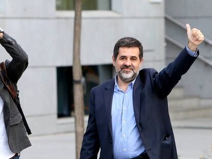 Jordi Cuixart i Jordi Sànchez arriben a l'Audiència Nacional.