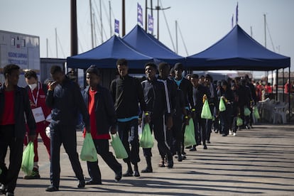 Migrantes rescatados por la nave 'Geo Barents' de Médicos Sin Fronteras