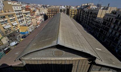 La coberta del mercat de l'Abaceria.