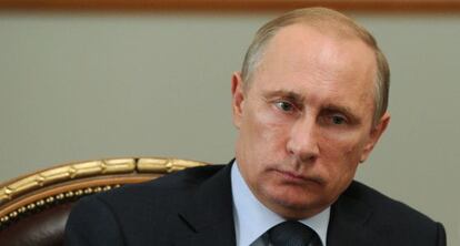 El presidente de Rusia, Vlad&iacute;mir Putin, en su residencia de Mosc&uacute;.