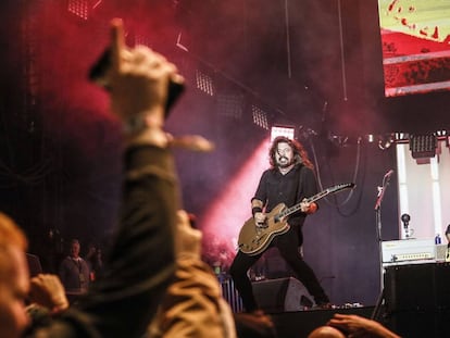 Dave Grohl of the Foo Fighters at the Mad Cool Festival in Madrid.