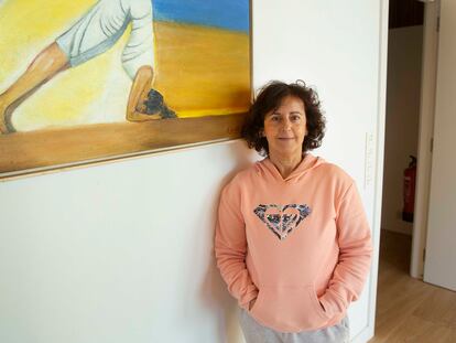 Ana Basa posa este miércoles en la nueva sede del centro Awen de yoga, ubicado en San Sebastián.