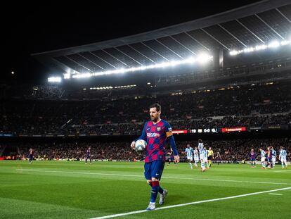 Lionel Messi, durante el partido del Barcelona ante la Real Sociedad.