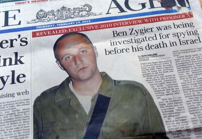 Foto de Ben Zygier en un diario australiano.
