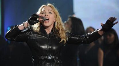 Madonna, durante su actuación en la gala.