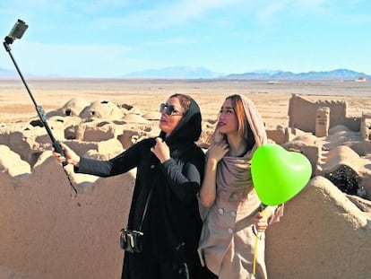 'Selfie' en la ciudadela de Saryazd, en Irán.