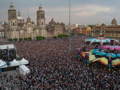 El concierto de Noche de Primavera, en zócalo capitalino, el 25 de marzo 2023.