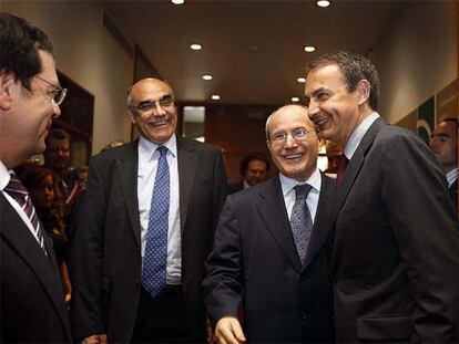 José Luis Rodríguez Zapatero junto a José Montilla y Salvador Alemany.