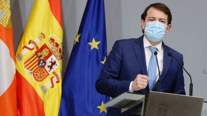 El presidente de la Junta de Castilla y León, Alfonso Fernández Mañueco, informa de las medidas adoptadas este jueves