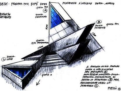 Dibujo de la planta del Plessi Museum.