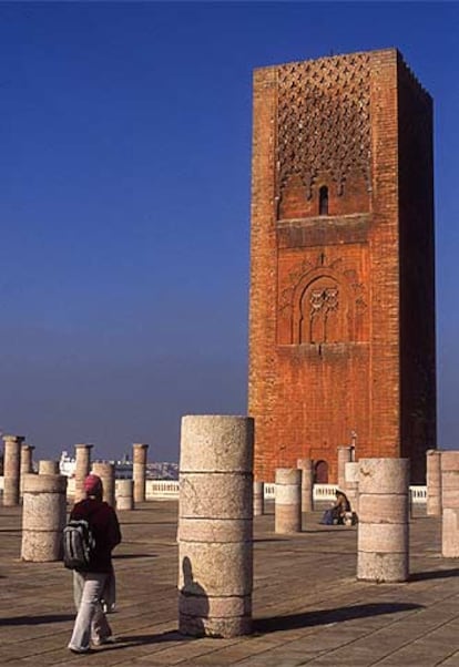 El alminar almohade de Hassan, en Rabat.