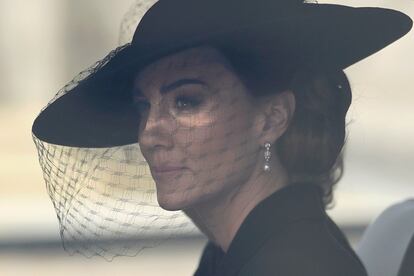 Kate, princesa de Gales, en el cortejo fúnebre de la reina Isabel II.