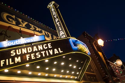 El teatro Egipcio, en la calle Mayor de Park City, durante el pasado festival de Sundance.