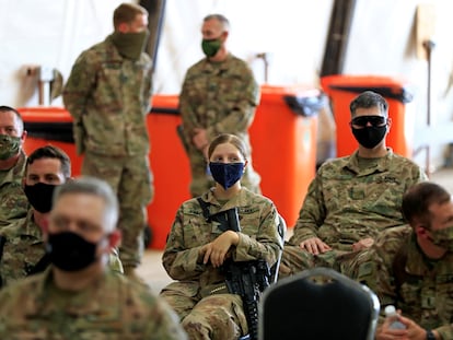 Soldados estadounidenses en la base militar de Taji, en el norte de Bagdad (Irak), en una imagen de agosto de 2020.