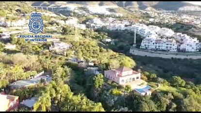 Chalé de la Costa del Sol desde el que se manejaba una red de tráfico de estupefacientes desarticulada por la Policía Nacional.