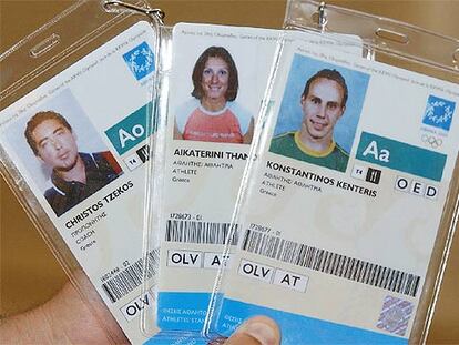 Las acreditaciones olímpicas, invalidadas, de Kenteris y Thanou.
