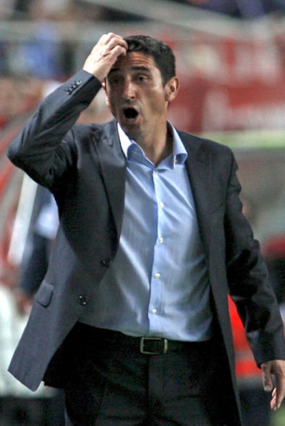 Manolo Jiménez, durante el partido.