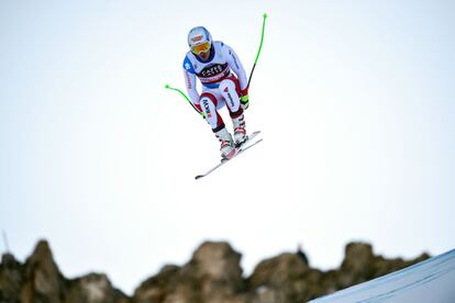 Carlo Janka durante el descenso de Santa Caterina Valfurva. 