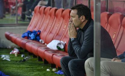 Eusebio, en Montilivi, tras el Girona-Levante.