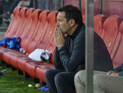 Eusebio, en Montilivi, tras el Girona-Levante.