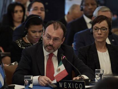 Luis Videgaray este miércoles en la OEA.
