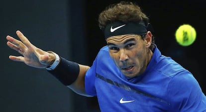 Nadal, durante el partido de octavos contra Khachanov.