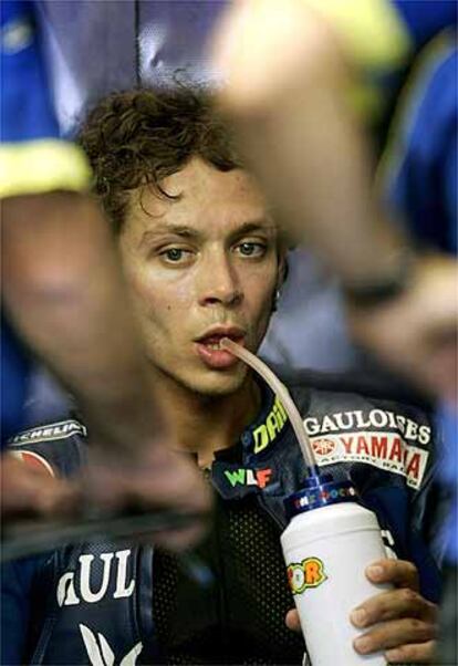 Rossi, exhausto tras lograr su cuarta 'pole' de la temporada.