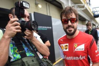 Fernando Alonso, en el Gran Premio de Brasil del 2014.